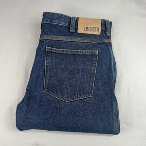 Duluth Trading Co Mens Jeans 36x30 VG+ Straight Dark Blue Denim Excellent